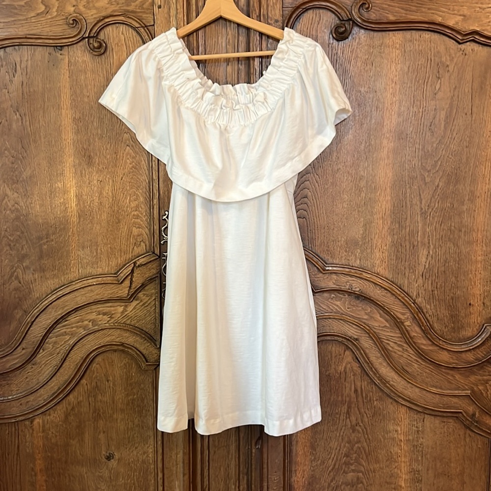H & M white off the shoulder mini dress